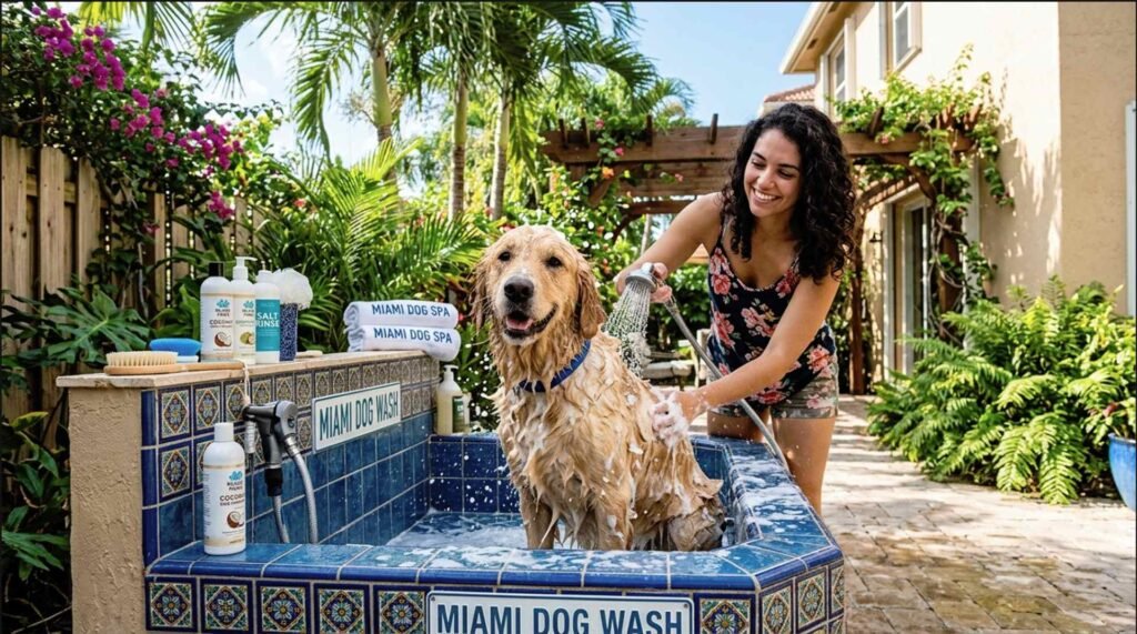 ¿Cada cuánto debe bañarse un perro en Miami?
